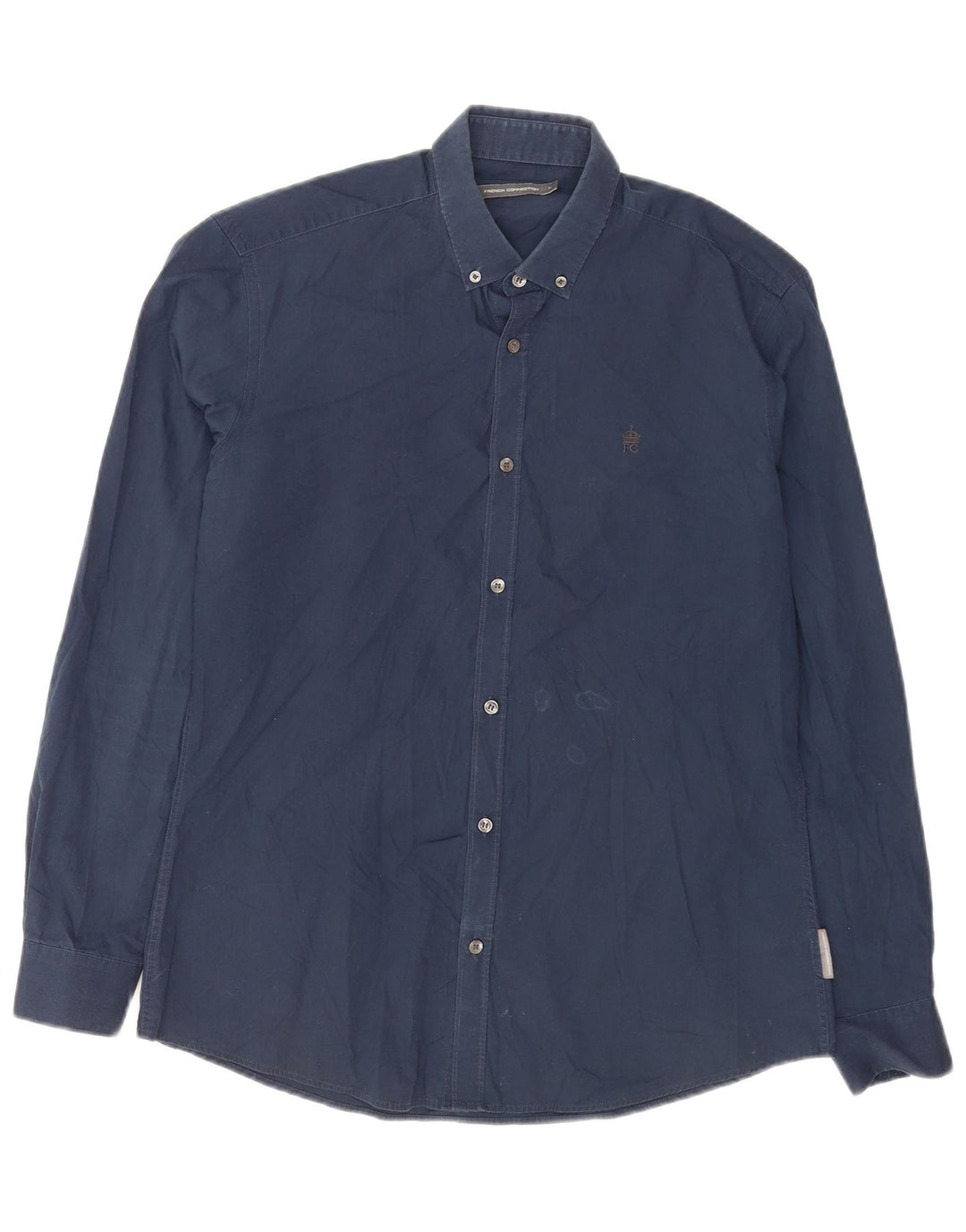 Camicia da uomo French Connection grande in cotone blu navy