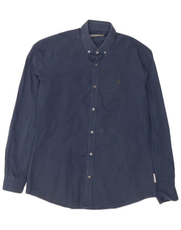 Camicia da uomo French Connection grande in cotone blu navy