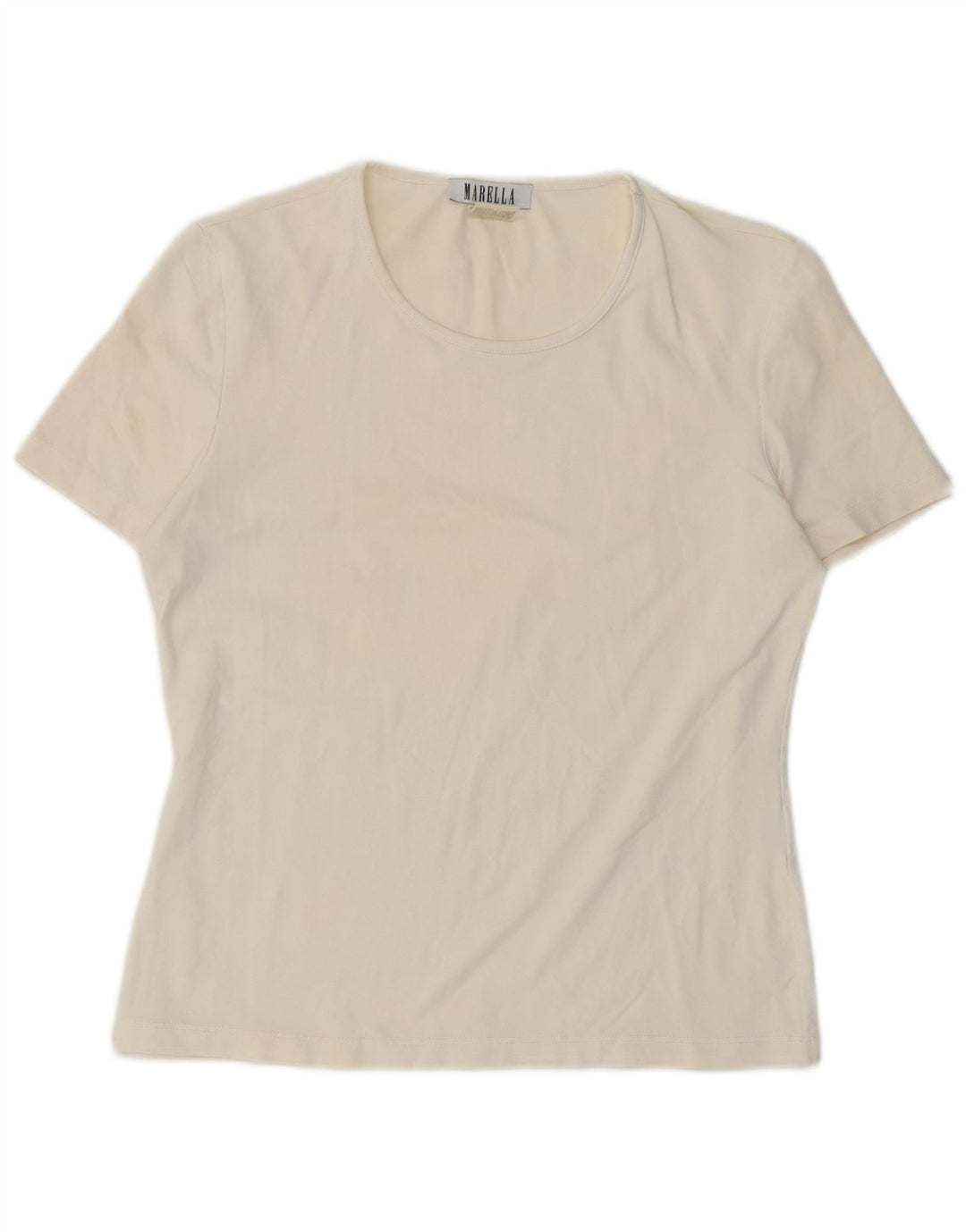 T-shirt da donna Marella Top UK 14 Large bianca in poliammide