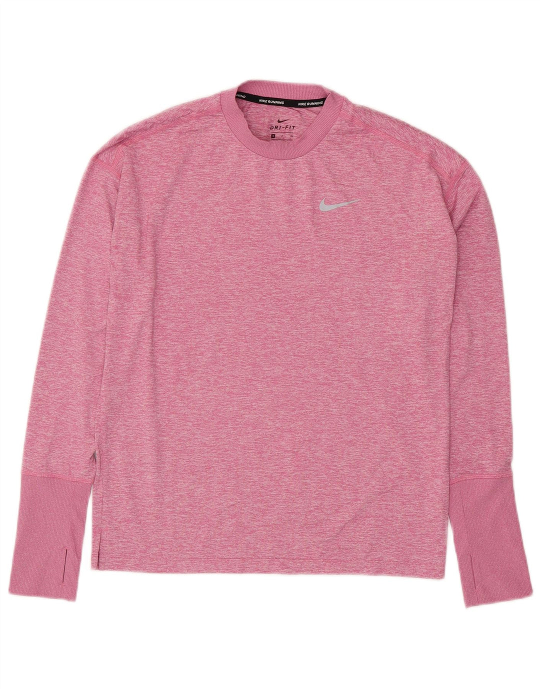 NIKE Top Dri Fit da uomo a maniche lunghe piccolo rosa chiazzato