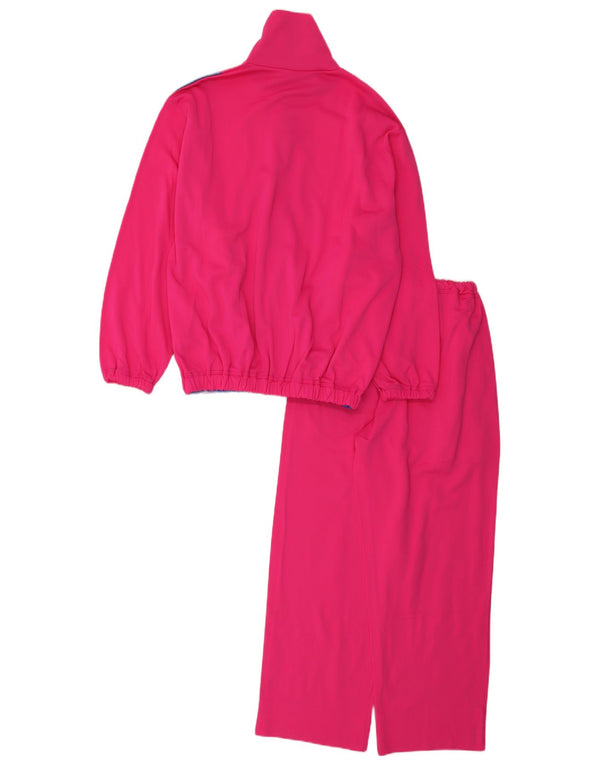 Tuta intera da donna vintage UK 16 Large Pink Colourblock