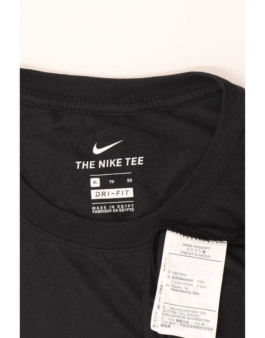 T-shirt grafica da uomo Nike Dri Fit Top XL poliestere nero