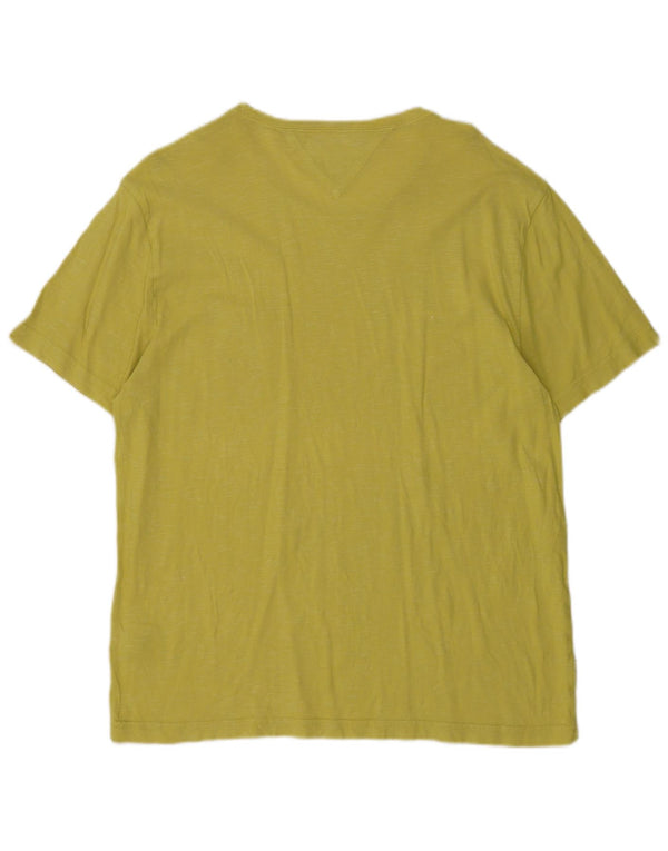 T-shirt da uomo Tommy Hilfiger Top XL in cotone giallo