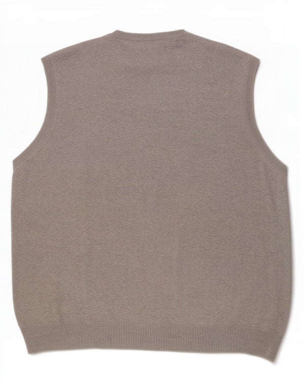 Marks & Spencer Mens Blue Harbour Vest Tank Top 2XL Grey Flecked Cotton