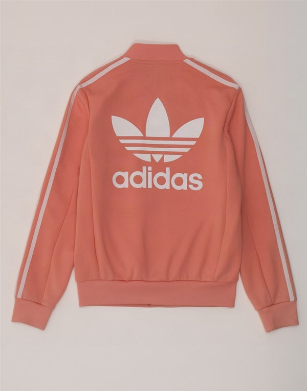 Giacca da ginnastica oversize grafica da donna Adidas UK 8 piccola rosa