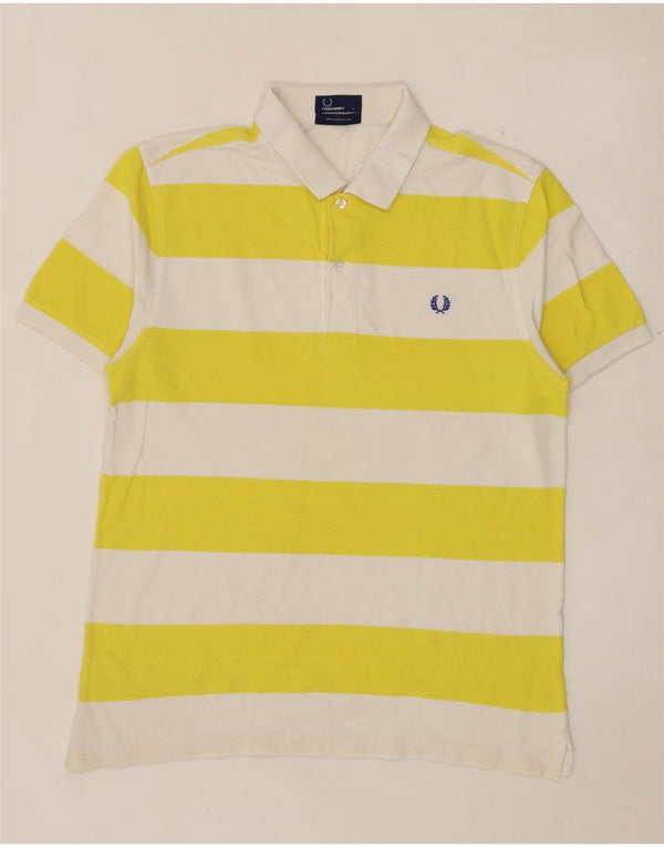 Polo da uomo Fred Perry in cotone a righe grandi gialle