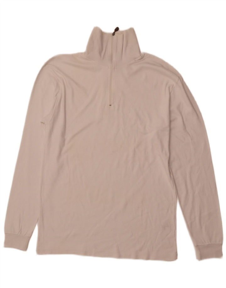 CONTE OF FLORENCE Top da tuta pullover con zip da donna IT 52 2XL Bianco