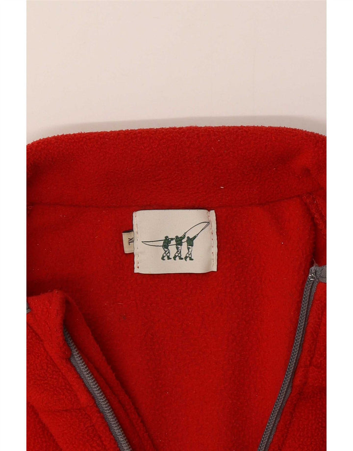 Maglione in pile da uomo con zip e collo Henry Cottons XL rosso