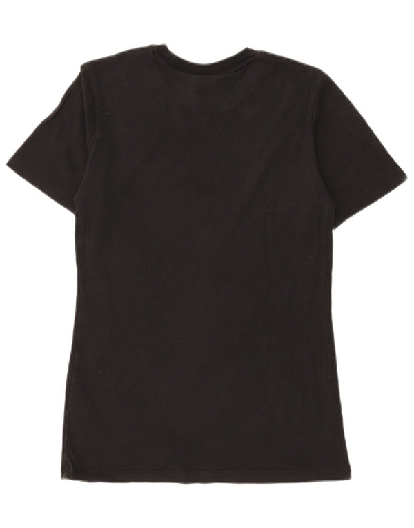 T-shirt grafica da donna ADIDAS Top UK 6 XS cotone nero