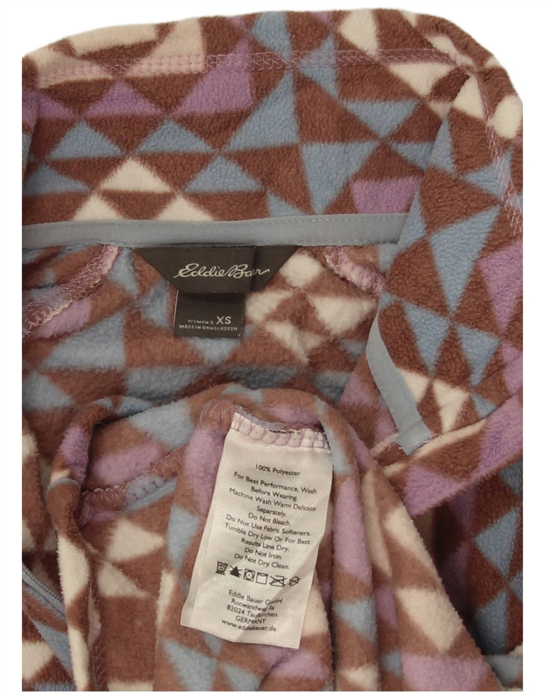 Maglione in pile oversize da donna Eddie Bauer UK 6 XS multicolore geometrico