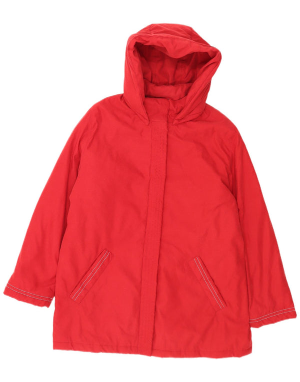 Giacca a vento con cappuccio da donna Marks & Spencer UK 18 XL poliestere rosso