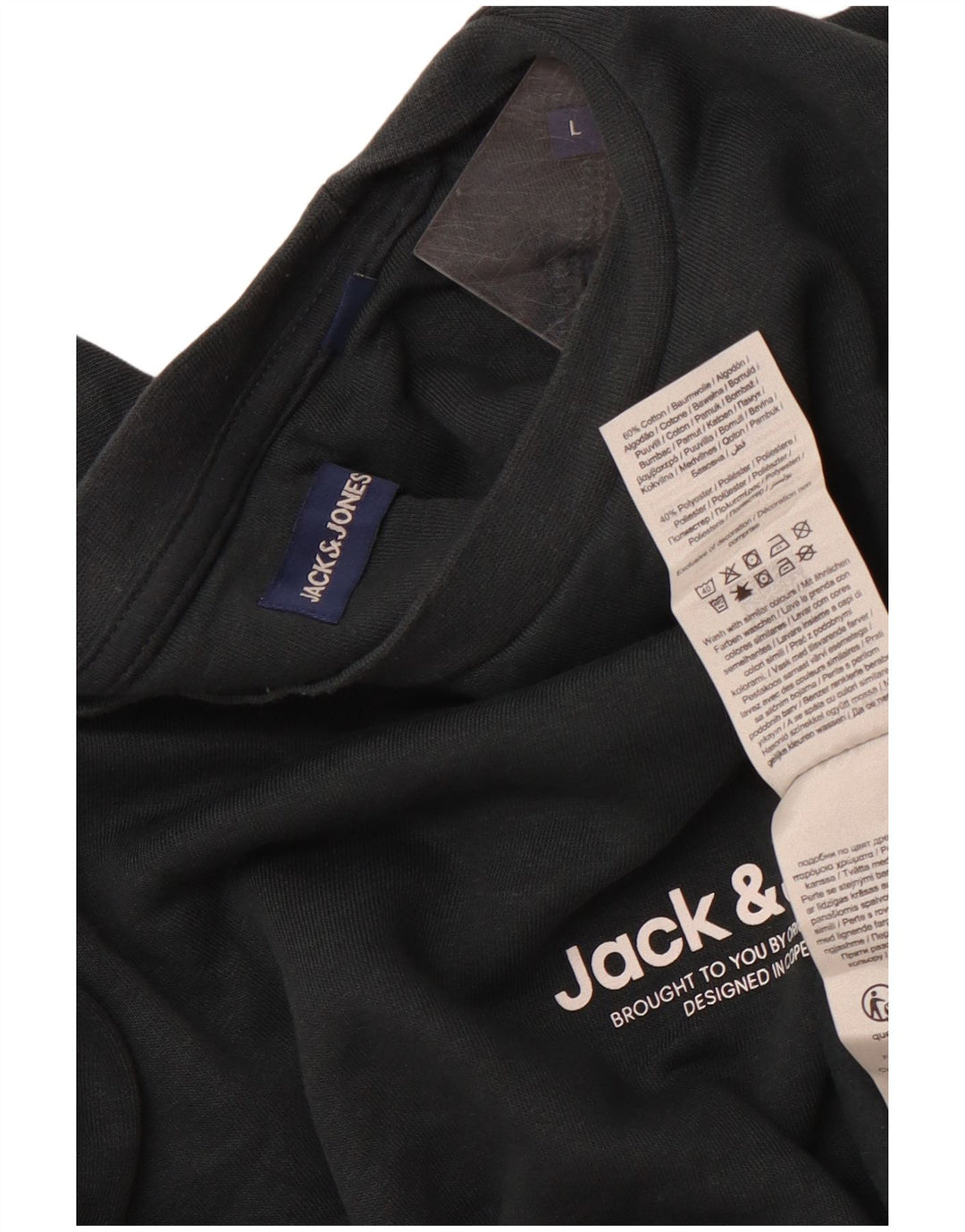 JACK & JONES Felpa da uomo Maglione grande in cotone grigio