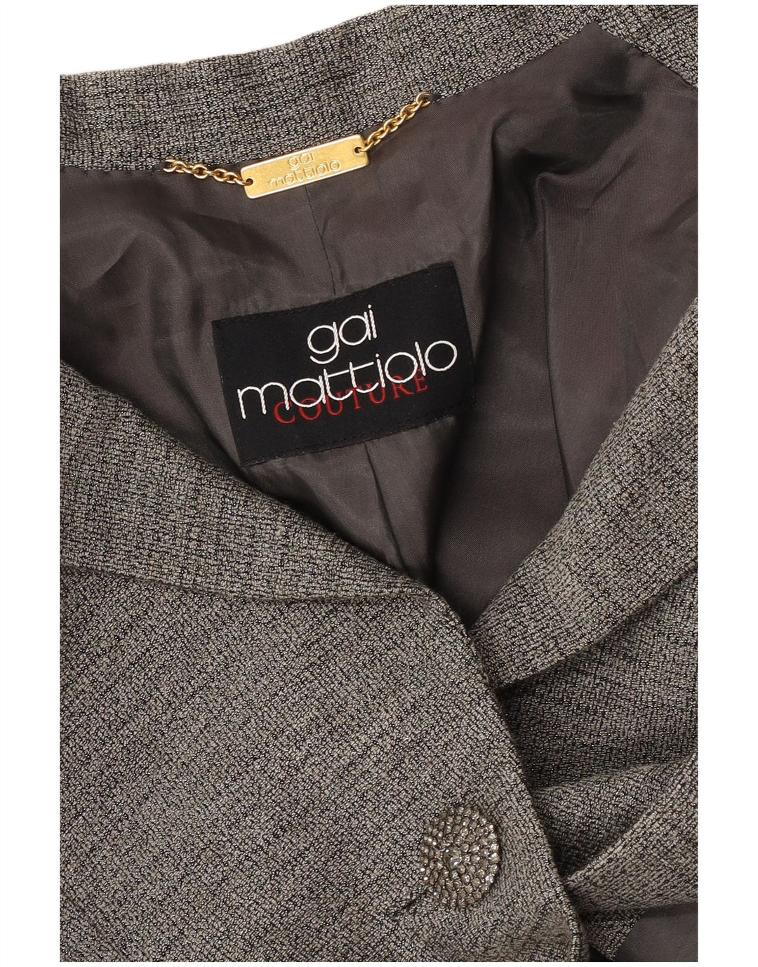 Giacca blazer da donna a 1 bottone Gai Mattiolo UK 14 Grigio medio