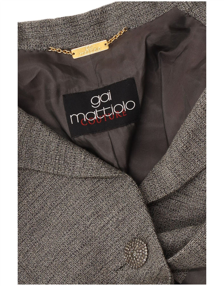 Giacca blazer da donna a 1 bottone Gai Mattiolo UK 14 Grigio medio