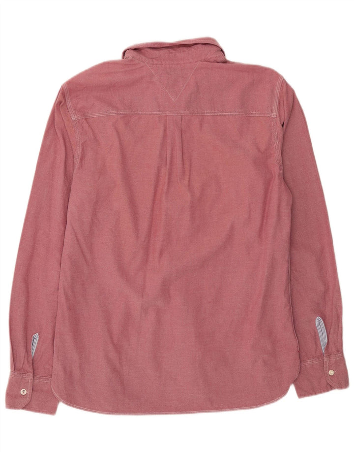 Camicia da uomo Tommy Hilfiger grande in cotone rosa