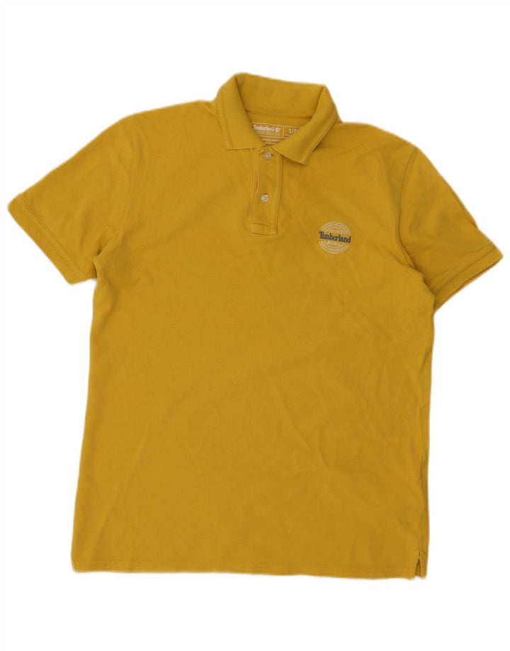 Polo Timberland da uomo vestibilità regolare piccola in cotone giallo
