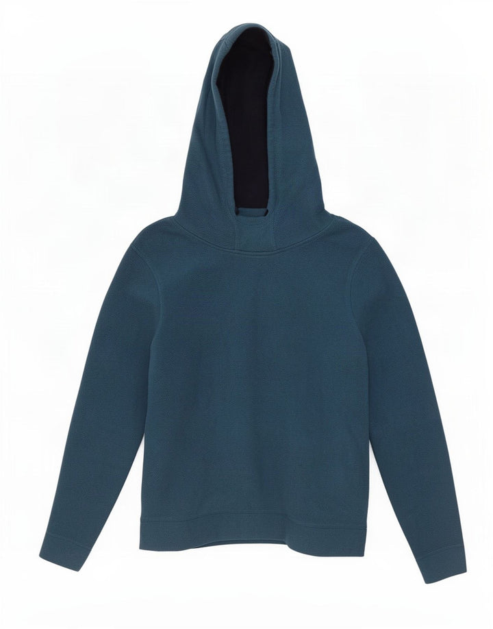 Maglione in pile con cappuccio da donna Weird Fish UK 14 grande poliestere blu