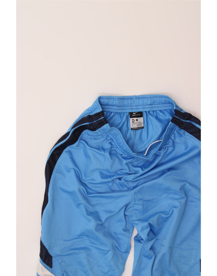 NIKE Boys Dri Fit Sport Shorts 10-11 Years Medium Blue Colourblock Vintage Nike and Second-Hand Nike from Messina Hembry 
