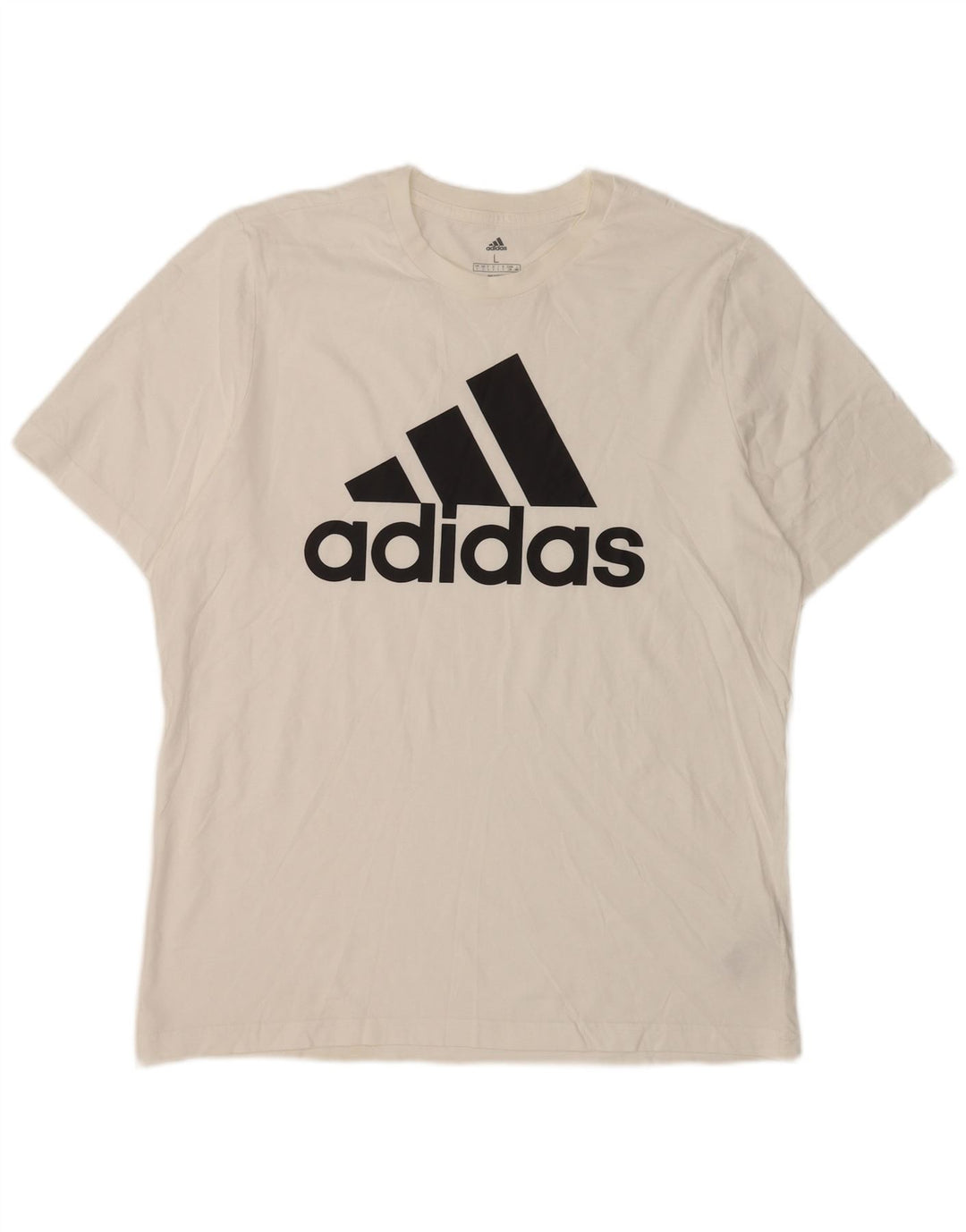 T-shirt grafica da uomo ADIDAS Top grande in cotone bianco