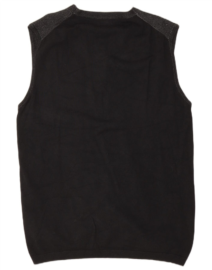 Maglione cardigan senza maniche da uomo Datch 3XL viscosa nera