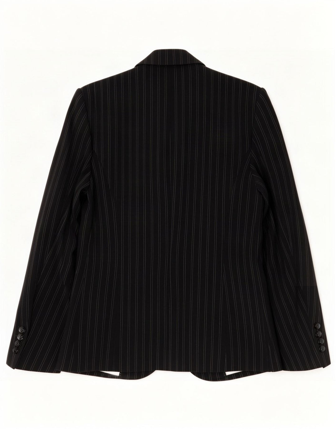 Giacca blazer a 1 bottone Marks & Spencer da donna UK 12 gessato medio nero