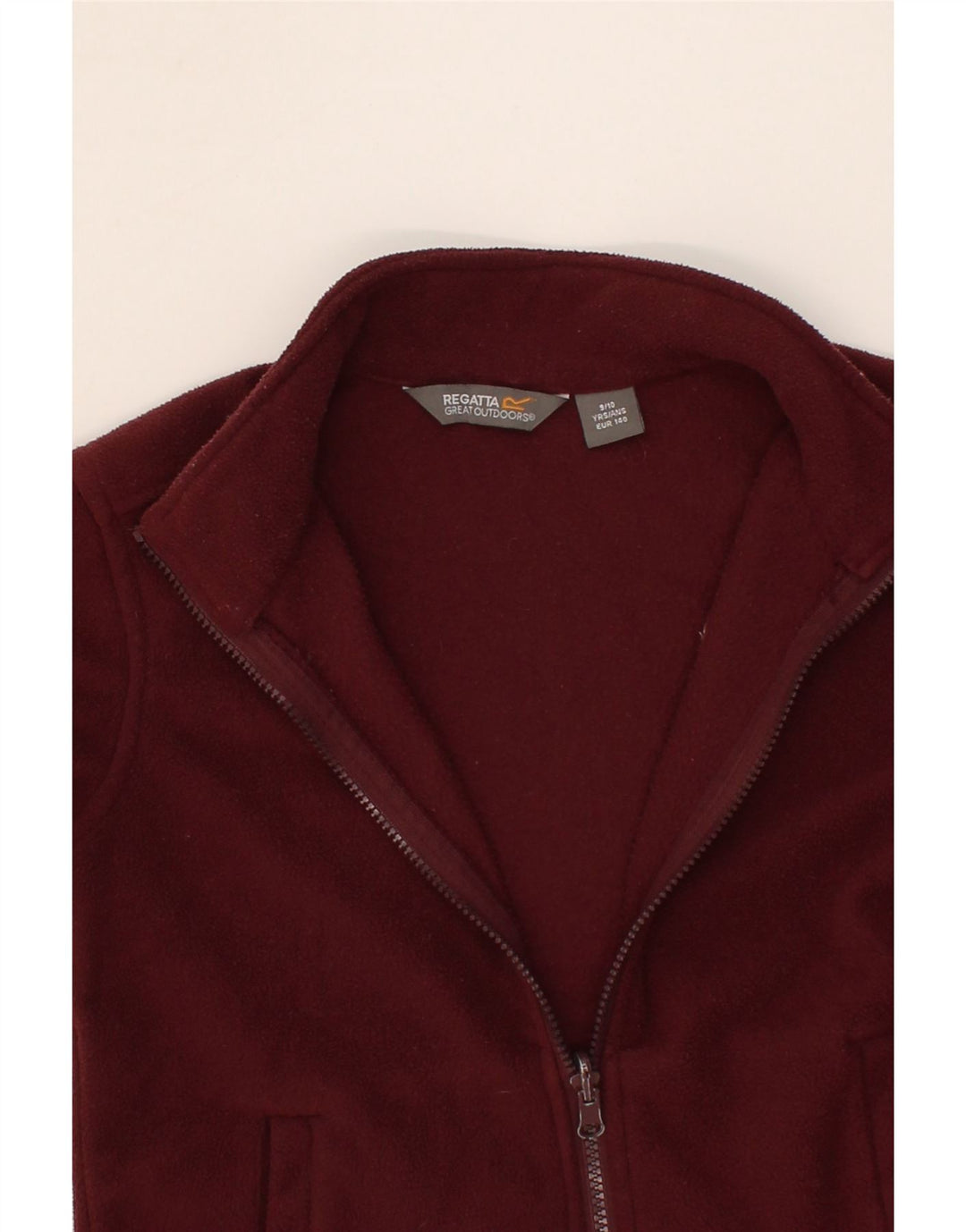 REGATTA Boys Fleece Jacket 9-10 Years Burgundy Polyester Vintage Regatta and Second-Hand Regatta from Messina Hembry 