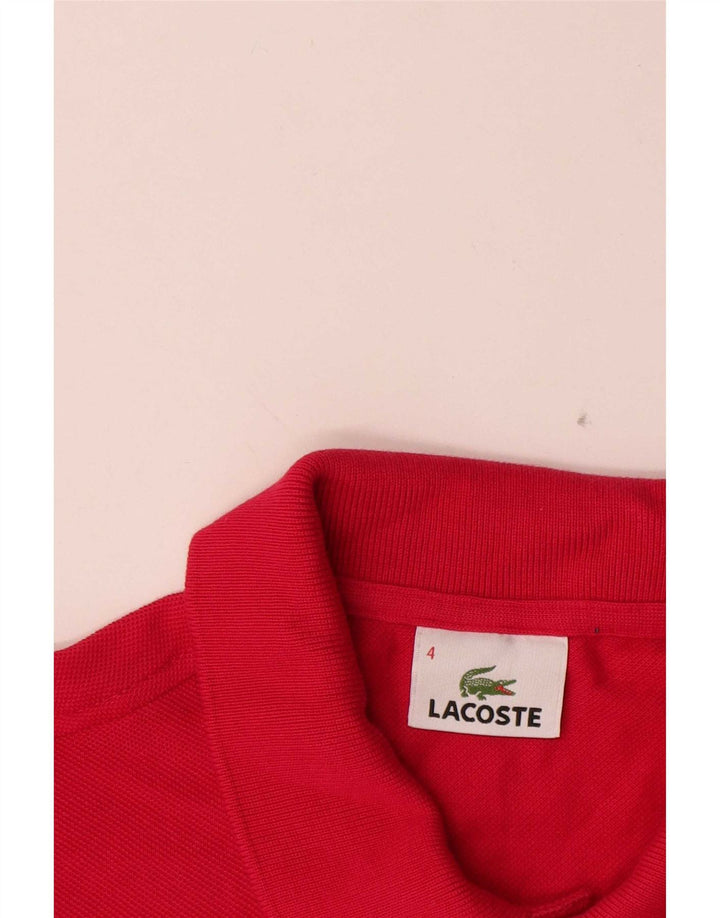 Polo da uomo Lacoste taglia 4 media in cotone rosso