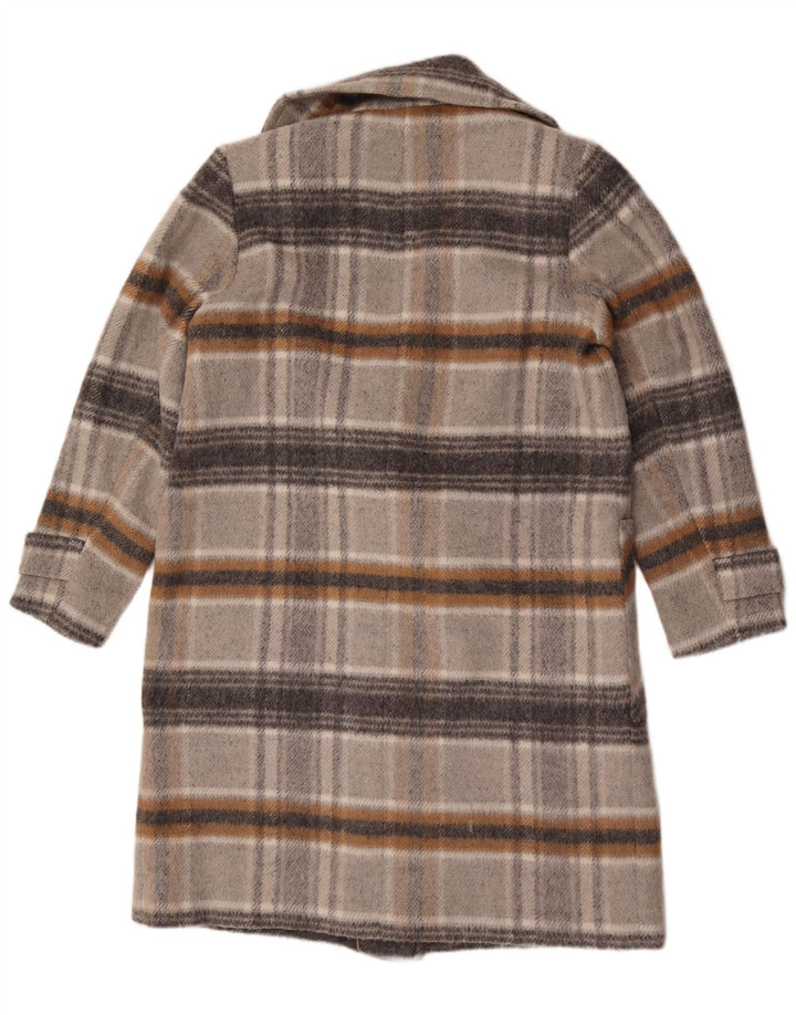 Cappotto doppiopetto da donna Marks & Spencer UK 16 grande quadri grigi