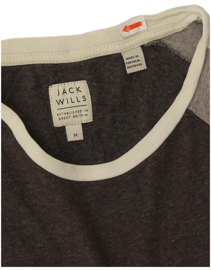 T-shirt da uomo Jack Wills Top in cotone color block medio nero