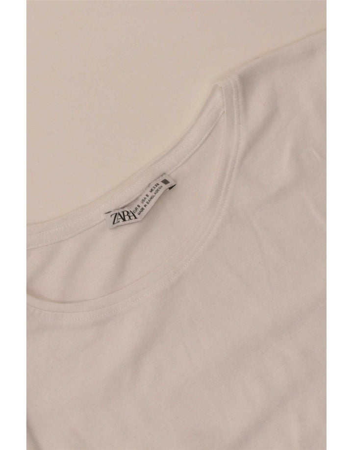 T-shirt Zara da donna Top UK 8 Small bianca