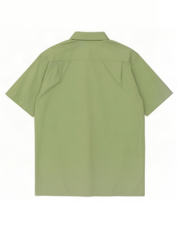 Camicia a maniche corte da uomo Diesel in cotone verde medio