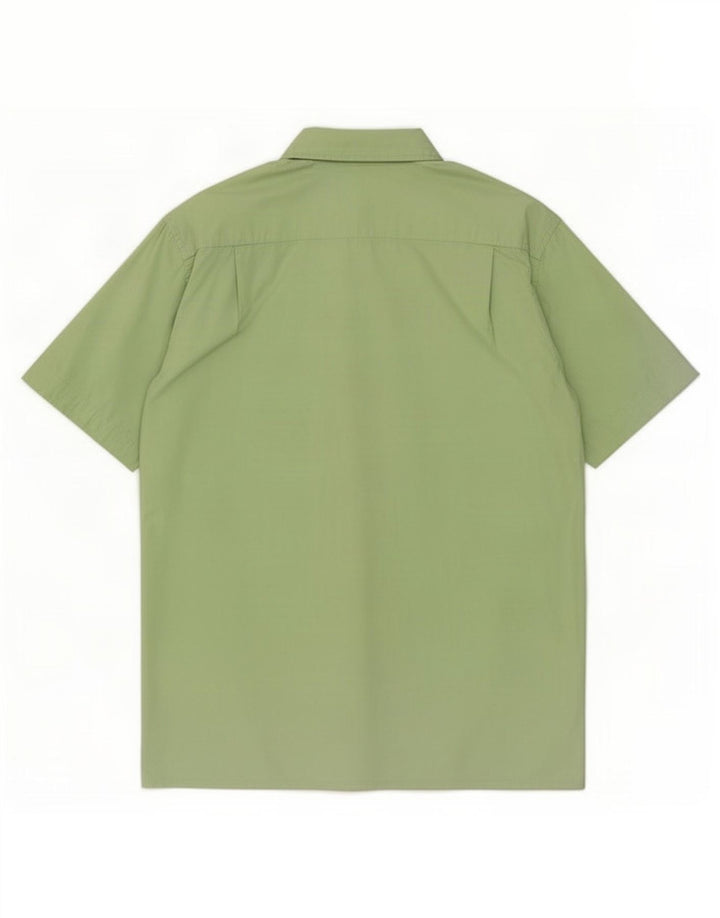 Camicia a maniche corte da uomo Diesel in cotone verde medio