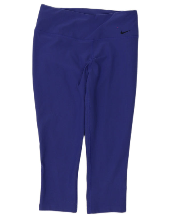 Leggings Nike Dri Fit Capri da donna UK 8 piccoli poliestere viola