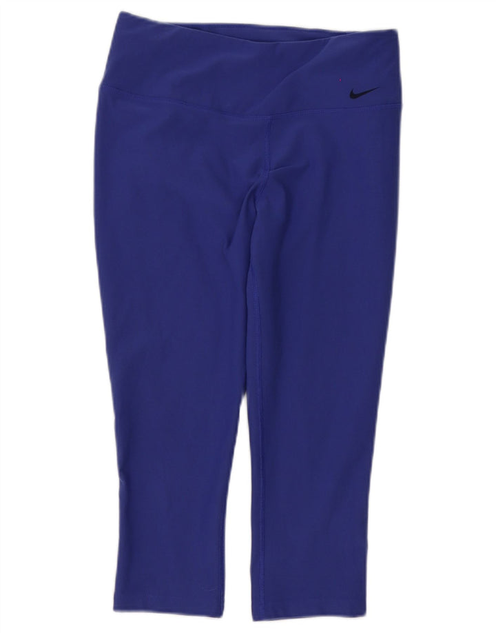 Leggings Nike Dri Fit Capri da donna UK 8 piccoli poliestere viola