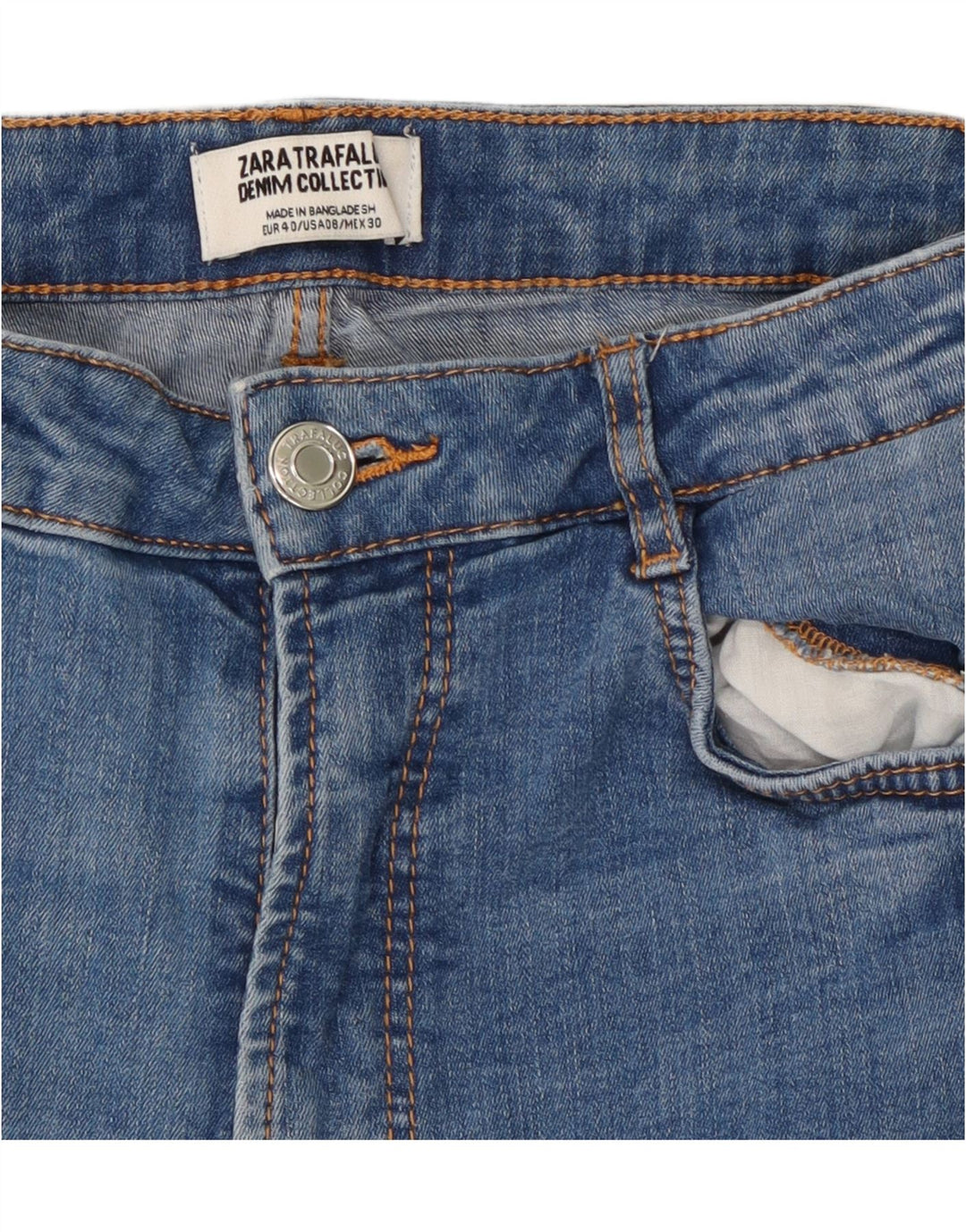 Jeans skinny da donna Zara EU 40 medi W30 L27 Blu
