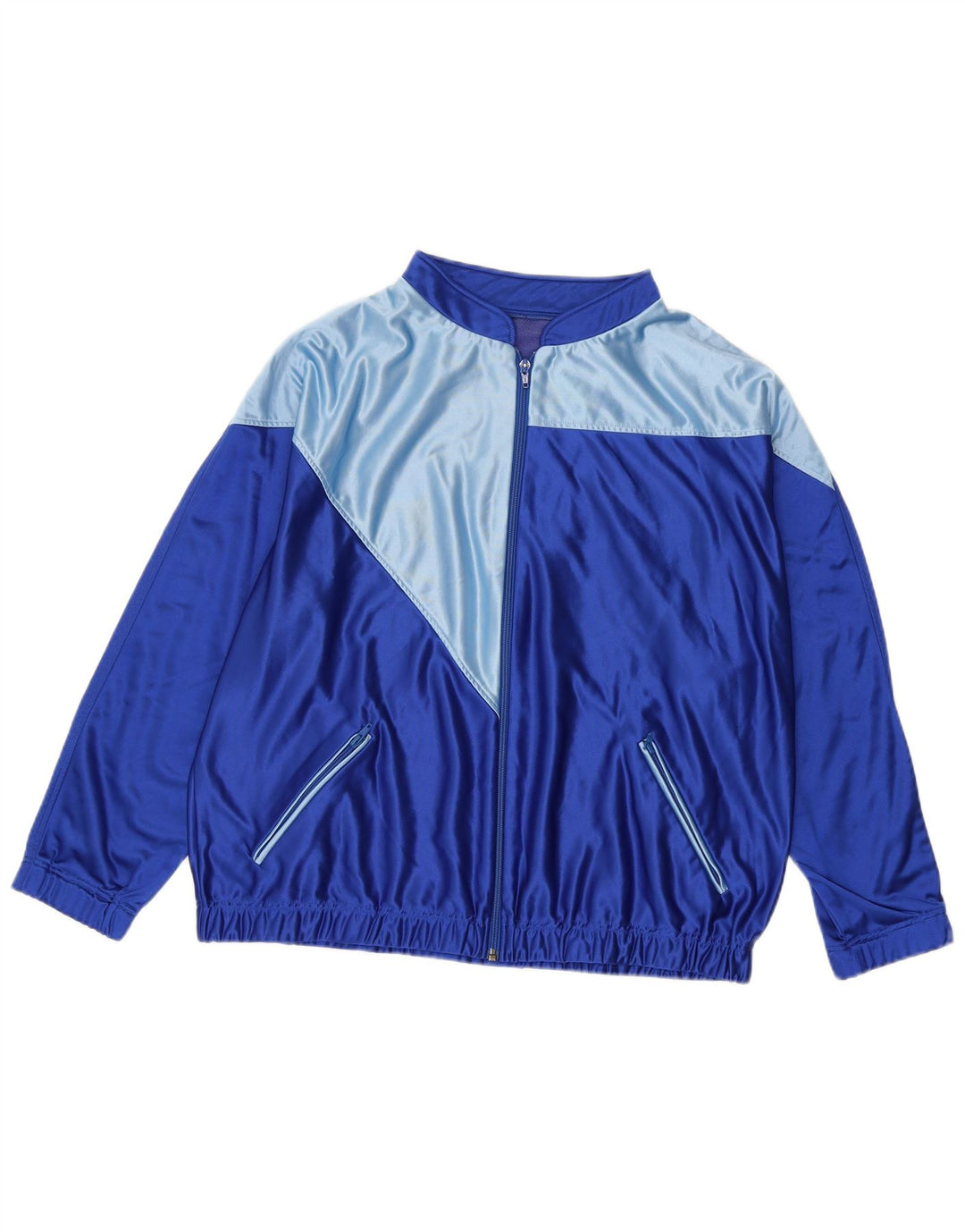 Giacca da ginnastica vintage da uomo XL color block blu