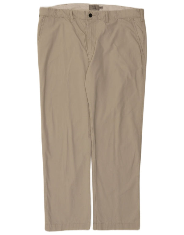 Pantaloni chino dritti da uomo Marks & Spencer W40 L31 cotone beige