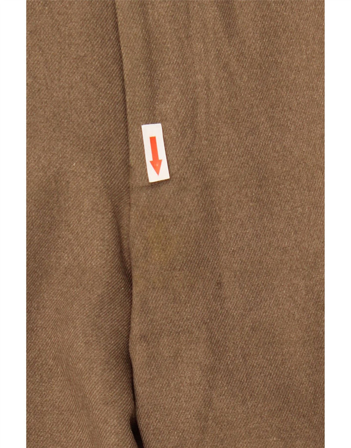 Pantaloni chino vestibilità regolare da uomo Marks & Spencer W42 L29 poliestere marrone