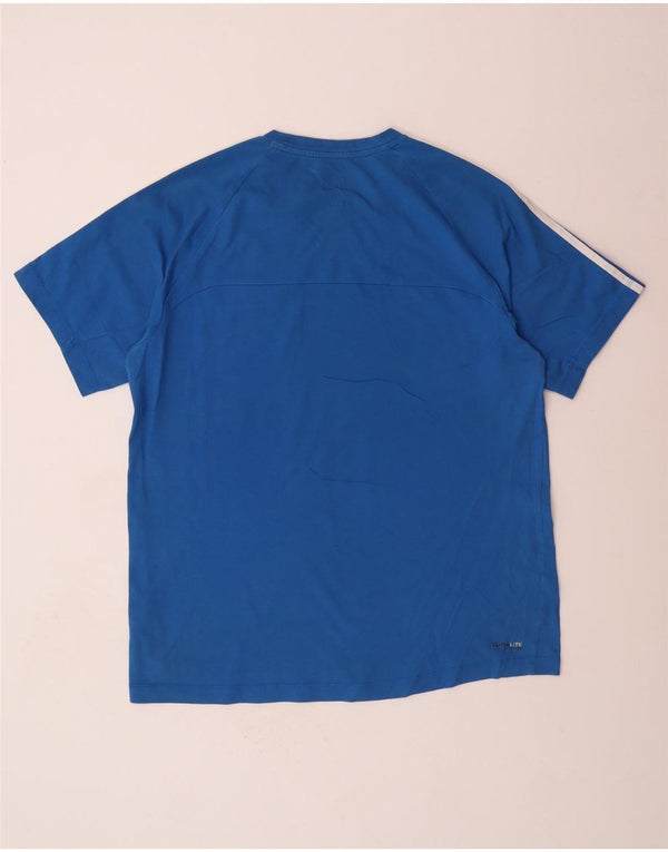 T-shirt ADIDAS da uomo Climalite Top grande in cotone blu
