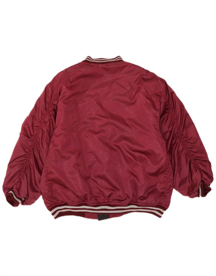 Giubbotto bomber VINTAGE da ragazzo 13-14 anni in nylon bordeaux