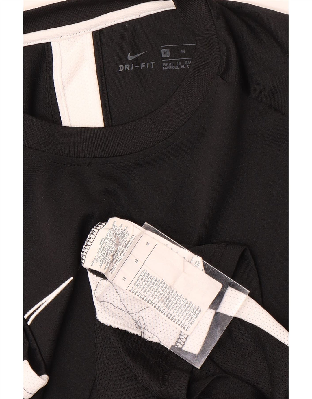 T-shirt Nike da uomo Dri Fit, top in poliestere nero medio