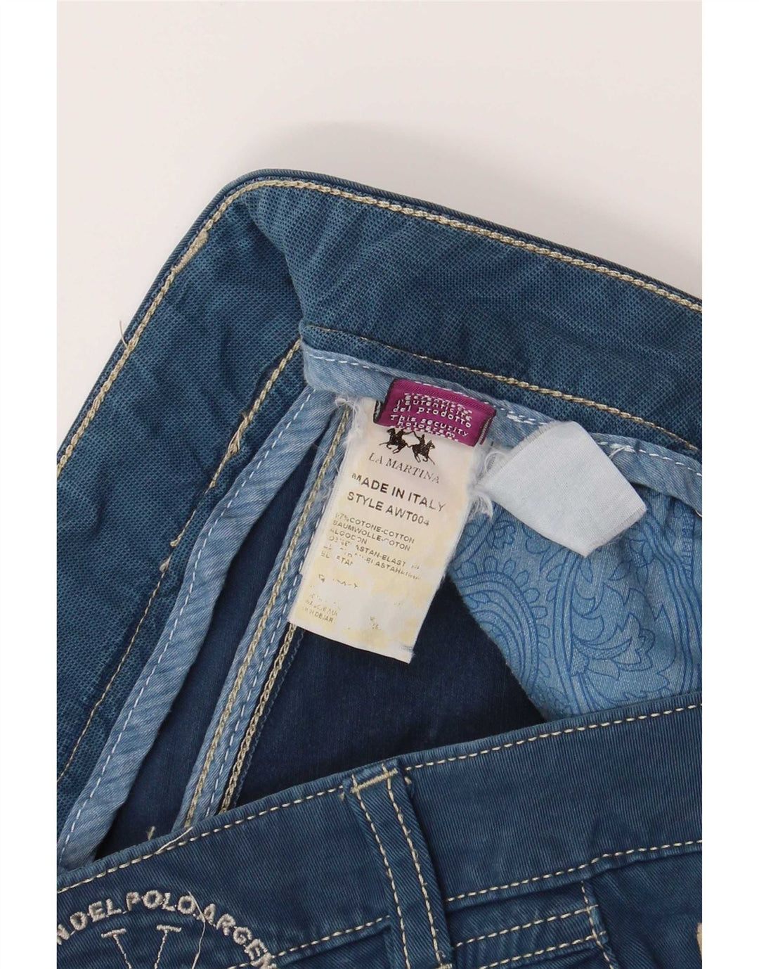 Jeans dritti da donna La Martina W30 L27 cotone blu