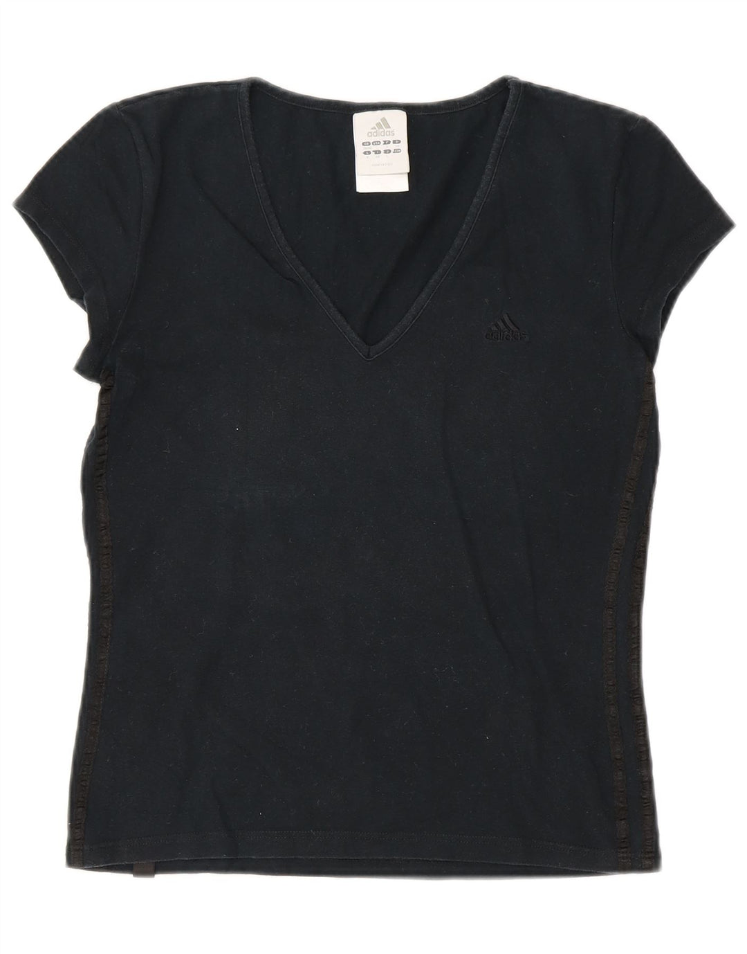 T-shirt da donna ADIDAS Top UK 10 piccola in cotone nero