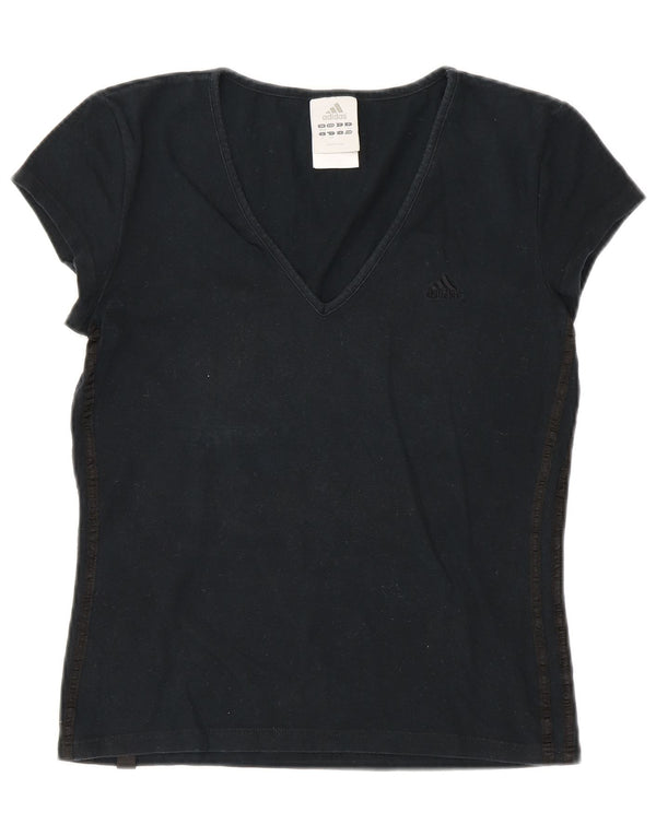 T-shirt da donna ADIDAS Top UK 10 piccola in cotone nero