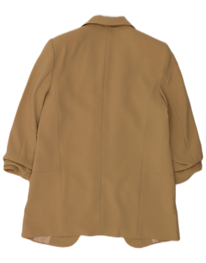 Giacca blazer aperta oversize da donna con maniche a 3/4 Zara UK 10 piccola Beige