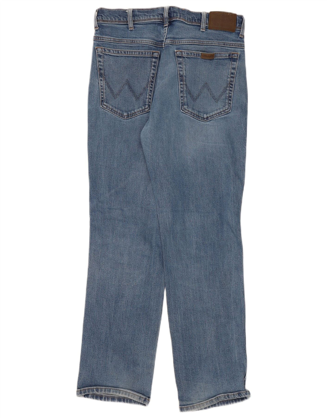 Jeans dritti da uomo Wrangler vestibilità regolare W36 L32 cotone blu