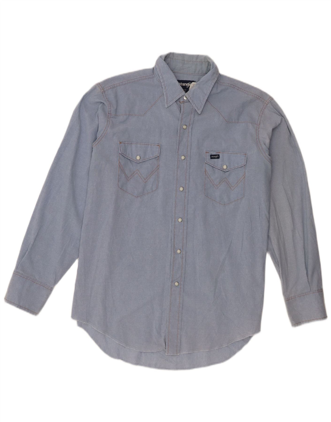 Camicia Wrangler da uomo vestibilità regolare western taglia 17 XL poliestere blu