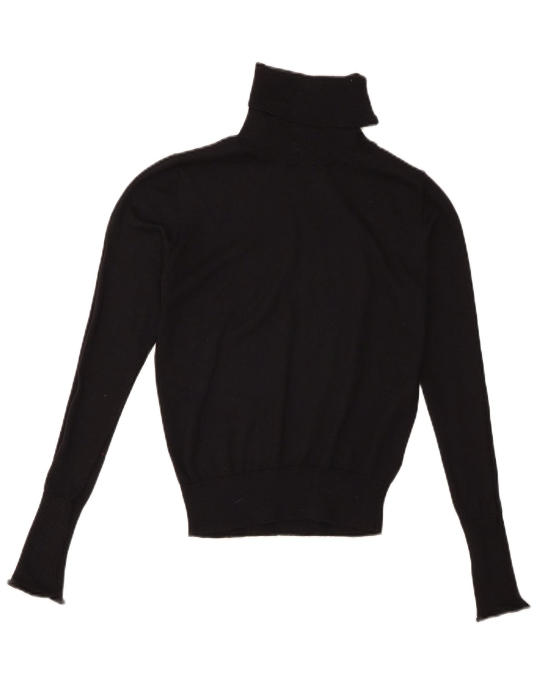 Maglione maglione a collo alto da donna Zara UK 10 piccolo poliestere nero