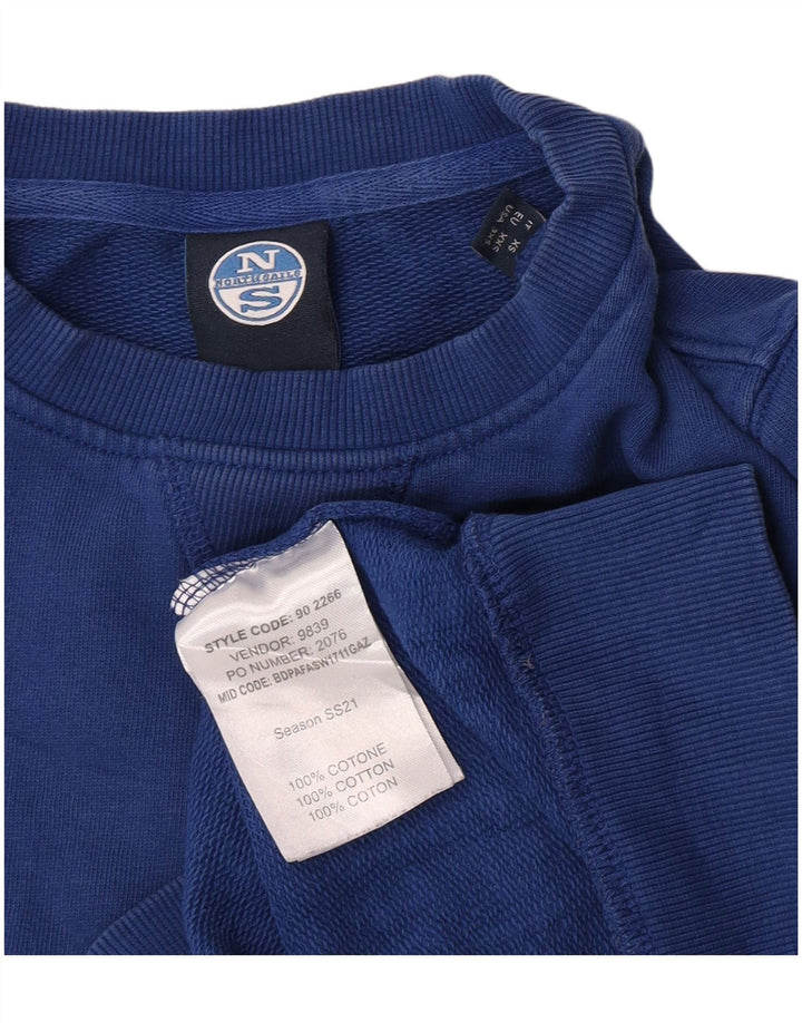 Felpa da uomo North Sails 2XS in cotone blu