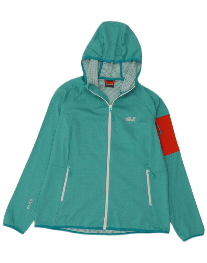 Giacca da tuta da donna Jack Wolfskin UK 14 Large Green Colourblock
